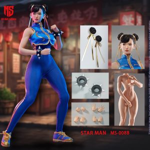 Star Man: 1/6 Scale Female Fighter Not Chun Li MS-008B (Blue Jumpsuit Alpha version)