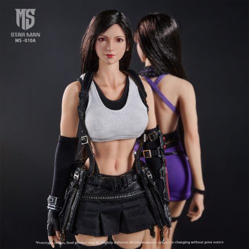 Star Man: 1/6 Scale Combat Female Fighter Tifa Lockhart MS-010A (white vest and black short skirt ver.)