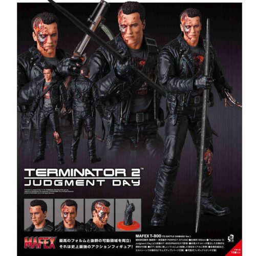 Medicom Toy Mafex No.191 Terminator 2: Judgement Day T-800 (T2: BATTLE DAMAGE Ver.)